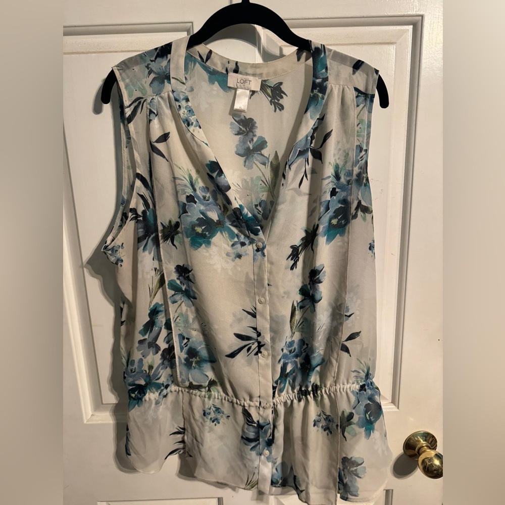 Floral peplum blouse from LOFT
